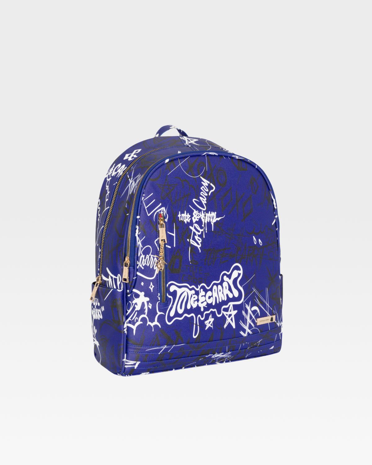 Royal Blue Graffiti Tombstone Roller Duffle Bag Set - Stylish Travel Luggage for Urban Adventures & Weekend Getaways
