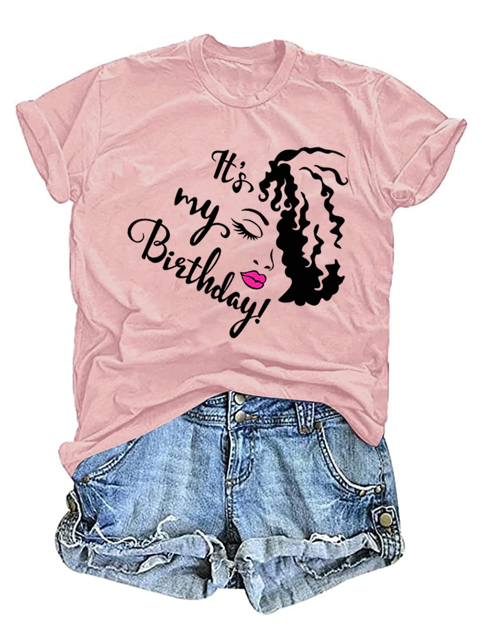 My Birthday T-Shirt for Women - Fun Birthday Graphic Tee - Happy Birthday Shirt - Short Sleeve Casual Top - Perfect for Birthday Parties & Celebrations