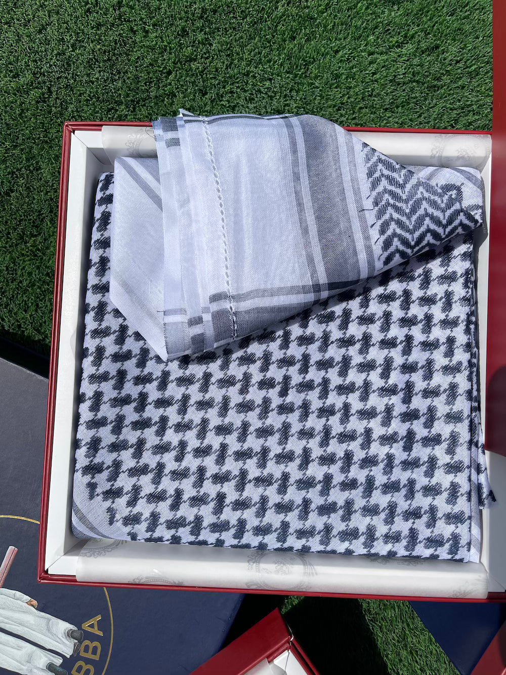 Premium Navy Blue Keffiyeh Scarf - 55