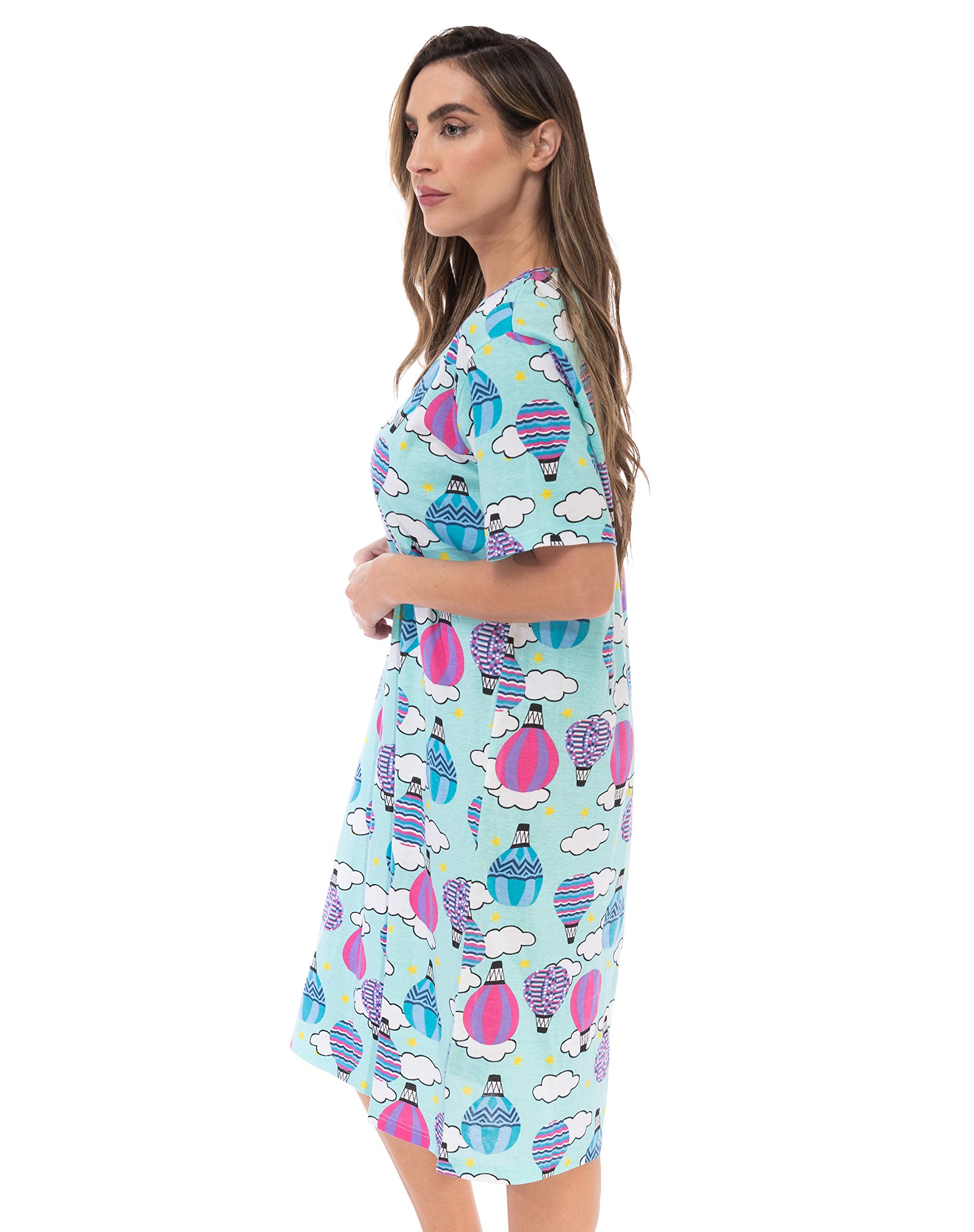 Just Love Women's Short Sleeve Nightgown - Soft Sleep Dress for Summer, Lounge Wear & Comfortable Nightwear for Home, Travel & Relaxation