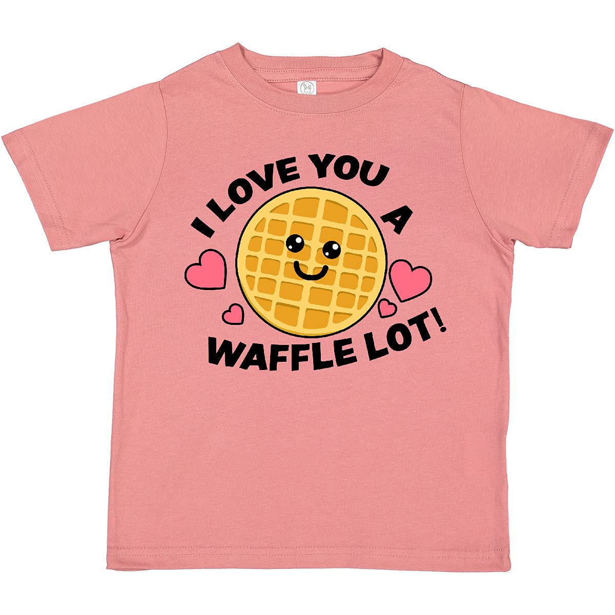 Inktastic 'I Love You a Waffle Lot' Cute Happy Waffle Graphic Toddler T-Shirt - Perfect for Family Outings & Playdates