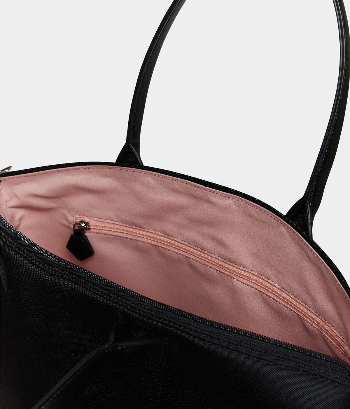 Eco-Friendly Jolly Apple & Recycled Nylon Tote Bag - Black | Sustainable Shopping Tote for Groceries, Beach & Daily Use