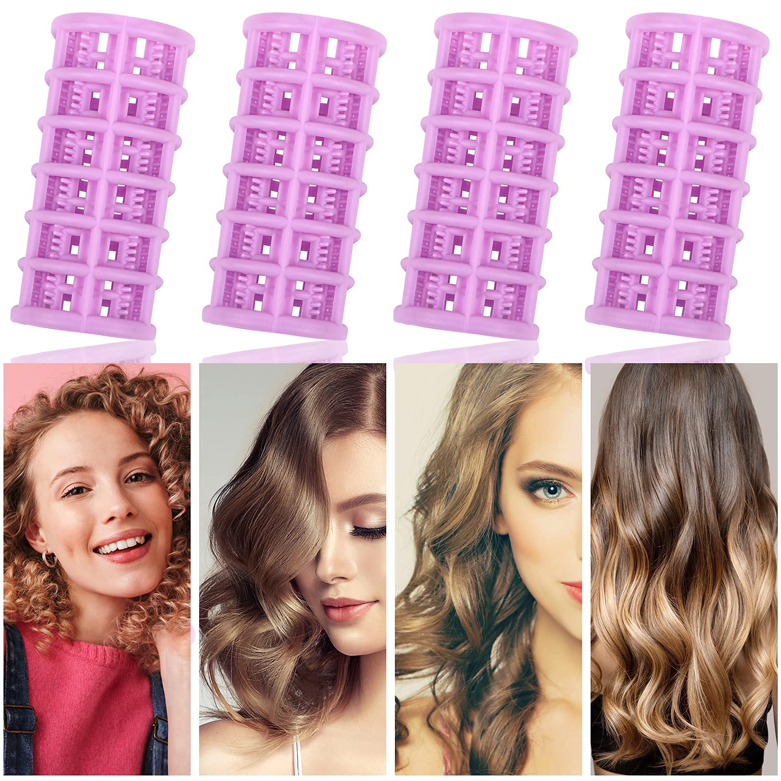 NYAMAH SALES 10 Pack Hair Curling Flexi Rods - Soft Twist Magic Foam Rollers for Heatless Curls, Waves & Volume - No Heat Hair Curler Set for Women & Girls (Great for Home, Salon & Travel Use)