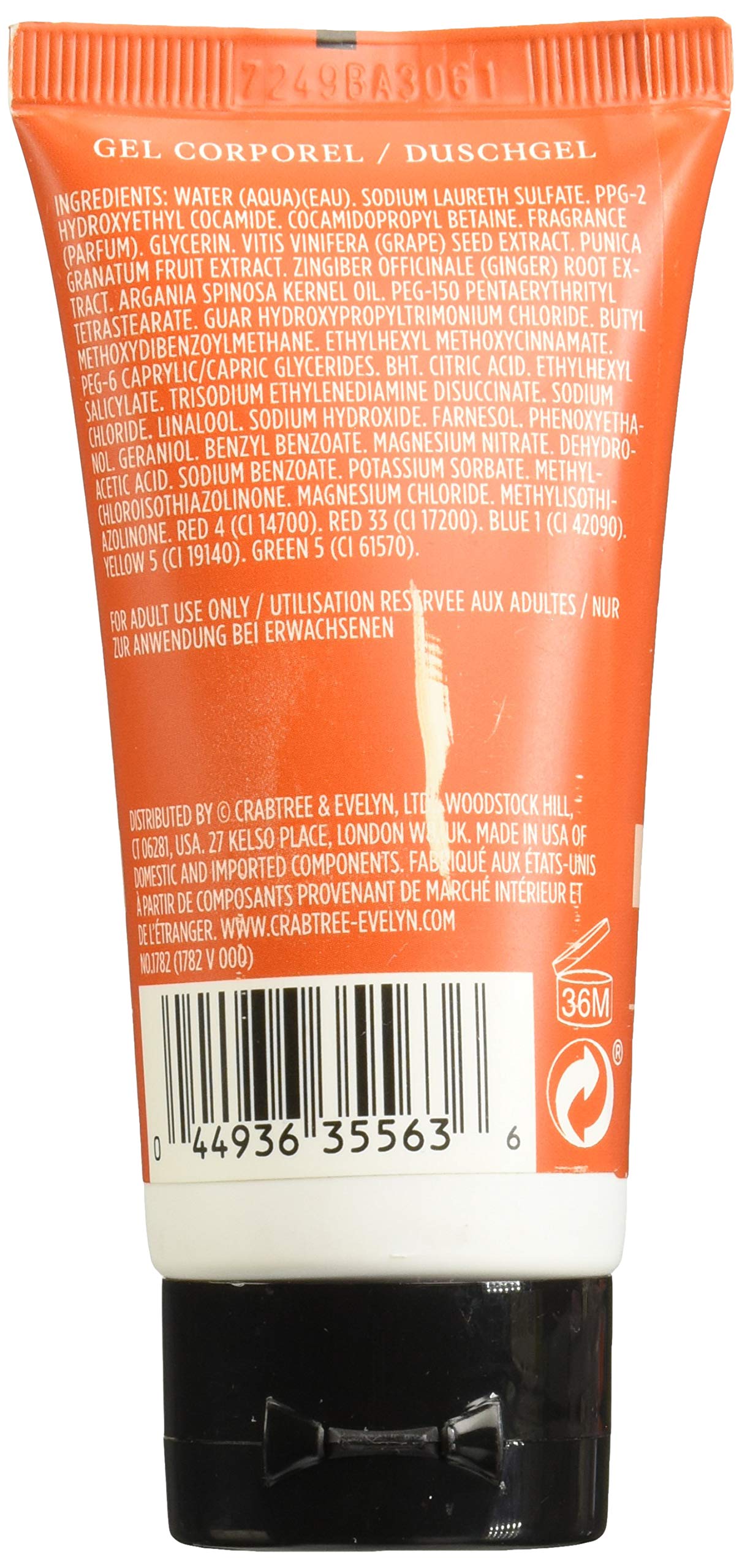 Crabtree & Evelyn Pomegranate & Argan Oil Moisturizing Body Wash - 1.7 oz | Hydrating Shower Gel for Dry Skin | Perfect for Daily Use & Spa Days