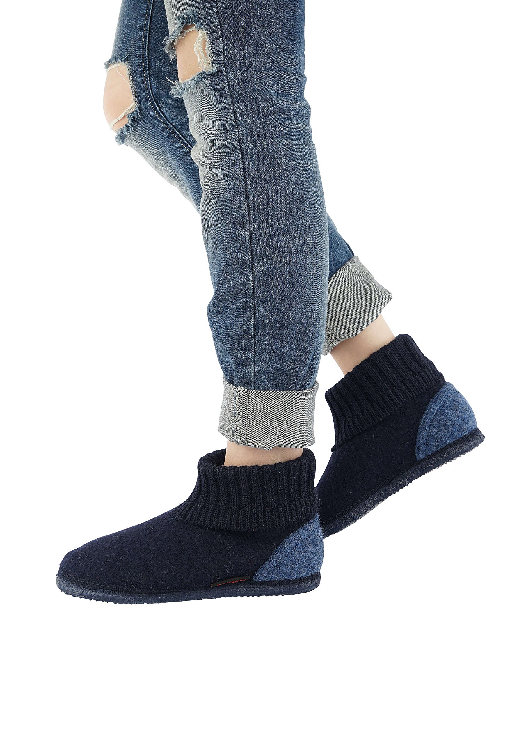 Giesswein Women's High Hi-Top Slippers - Cozy Fleece-Lined Winter Booties for Indoor & Outdoor Use - Perfect for Home, Office, and Casual Wear