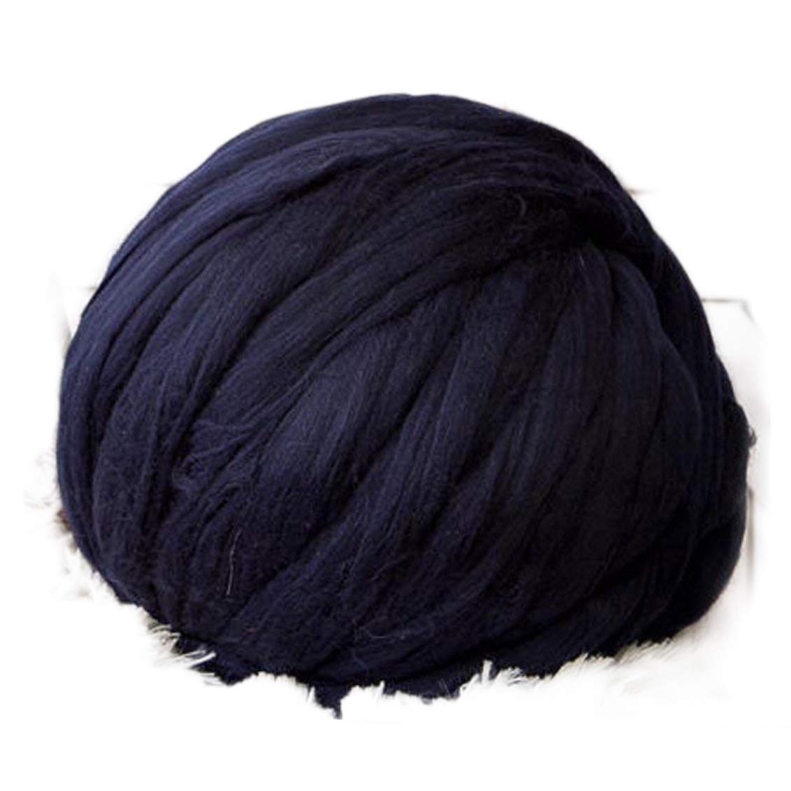 Clootess Bulky Chunky Yarn - Extra Thick Roving Wool for Hand Knitting, Crochet & DIY Projects - Navy Blue (11 lbs) - Perfect for Sofa Throws, Bed Blankets & Cozy Home Decor