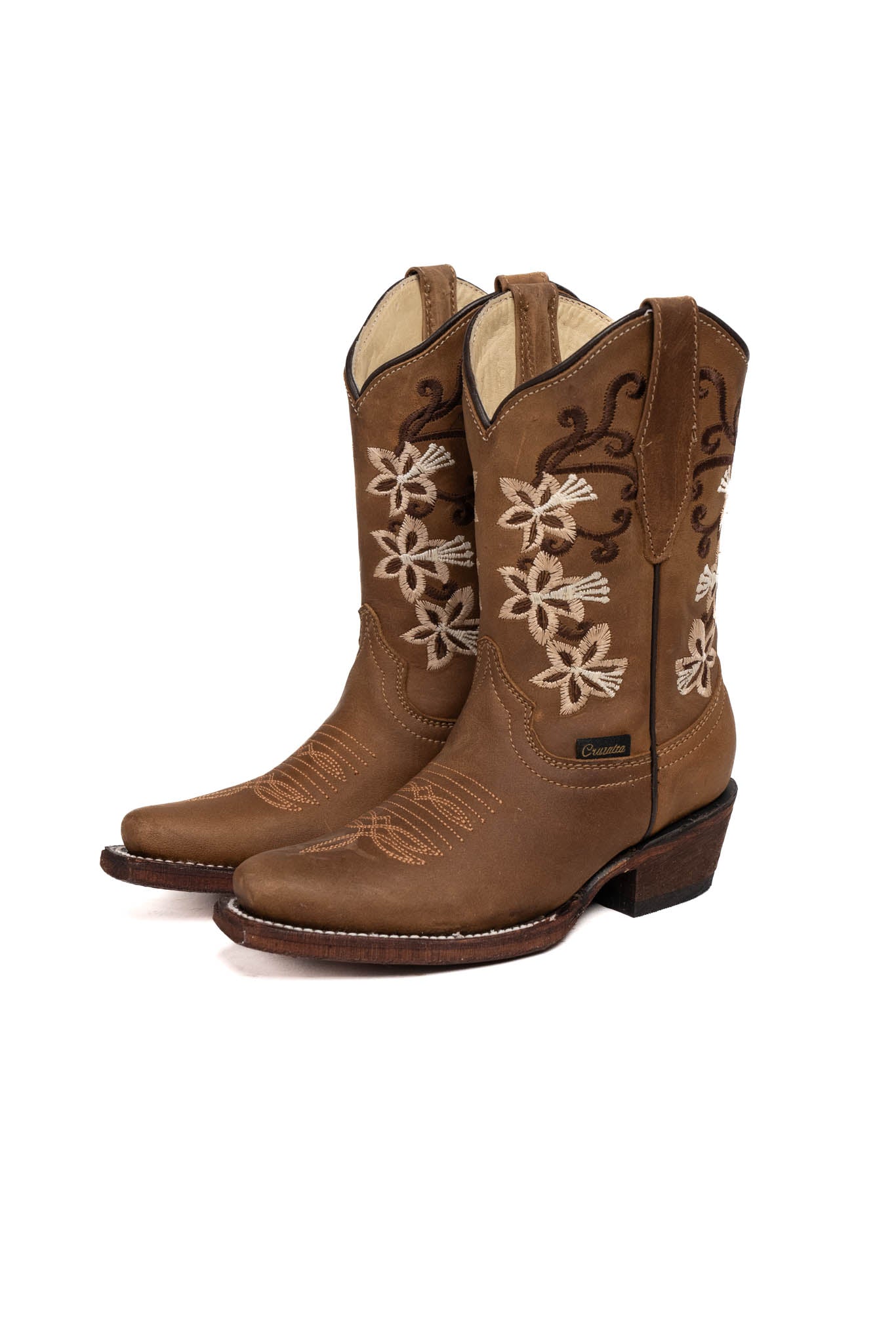Little Renata Tobacco Retro Cowgirl Boots - Vintage Western Ankle Booties for Women | Perfect for Country Music Festivals, Line Dancing & Western Fashion