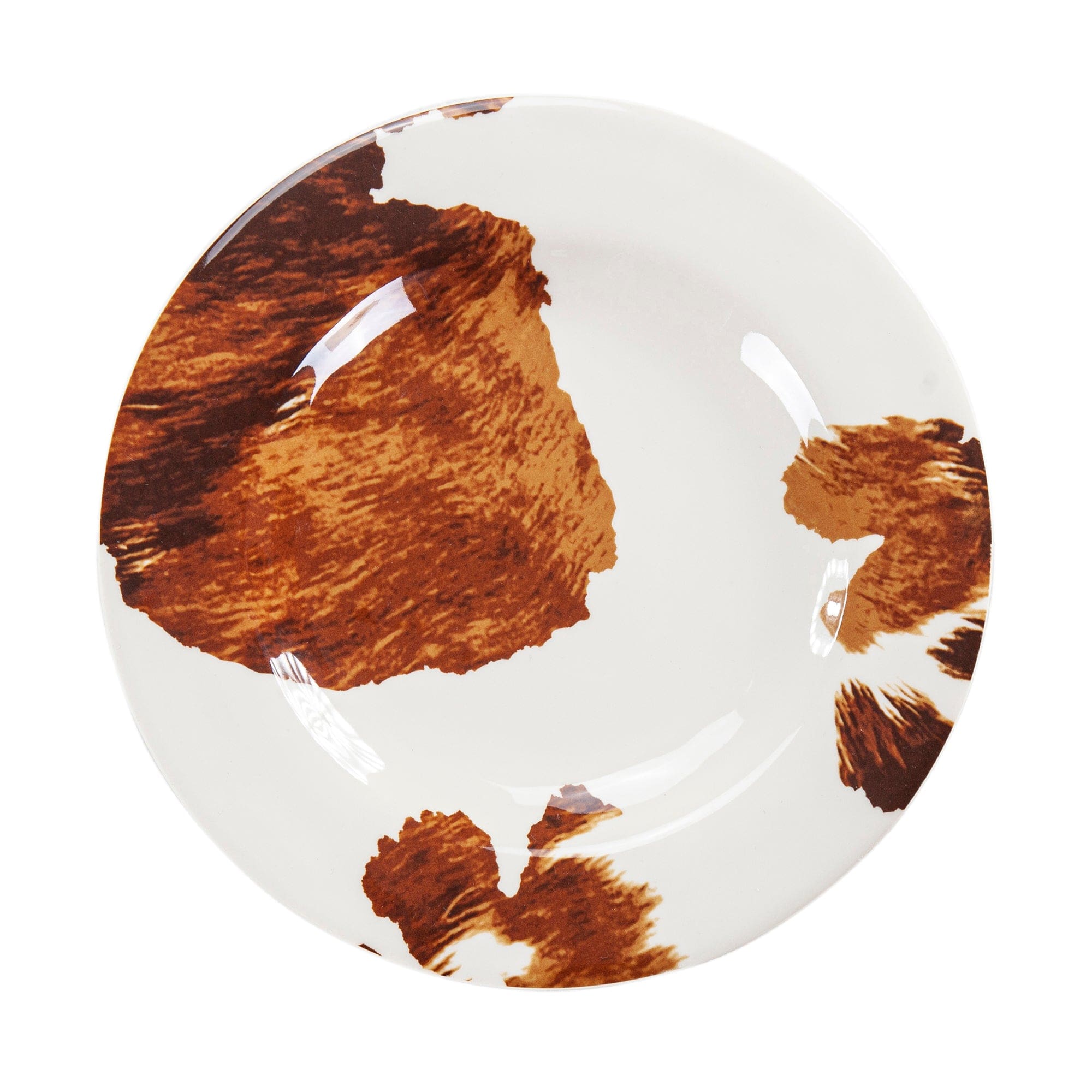 Elsa Cowhide Design 14-Piece Melamine Dinnerware Set - Durable & Stylish Plates, Bowls & Cups for Outdoor Dining, Picnics, and Everyday Use