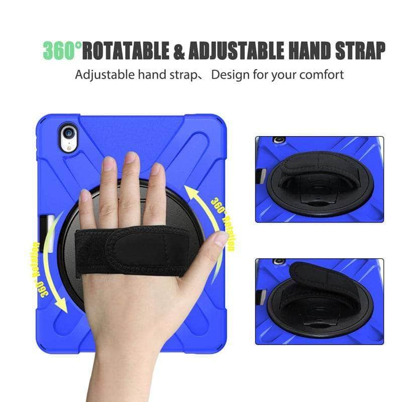 Shockproof Protective Case for iPad Pro 11 (2018 Model) - Heavy Duty Cover with Pencil Holder & Adjustable Shoulder Strap | Perfect for Travel, Work, and Outdoor Adventures