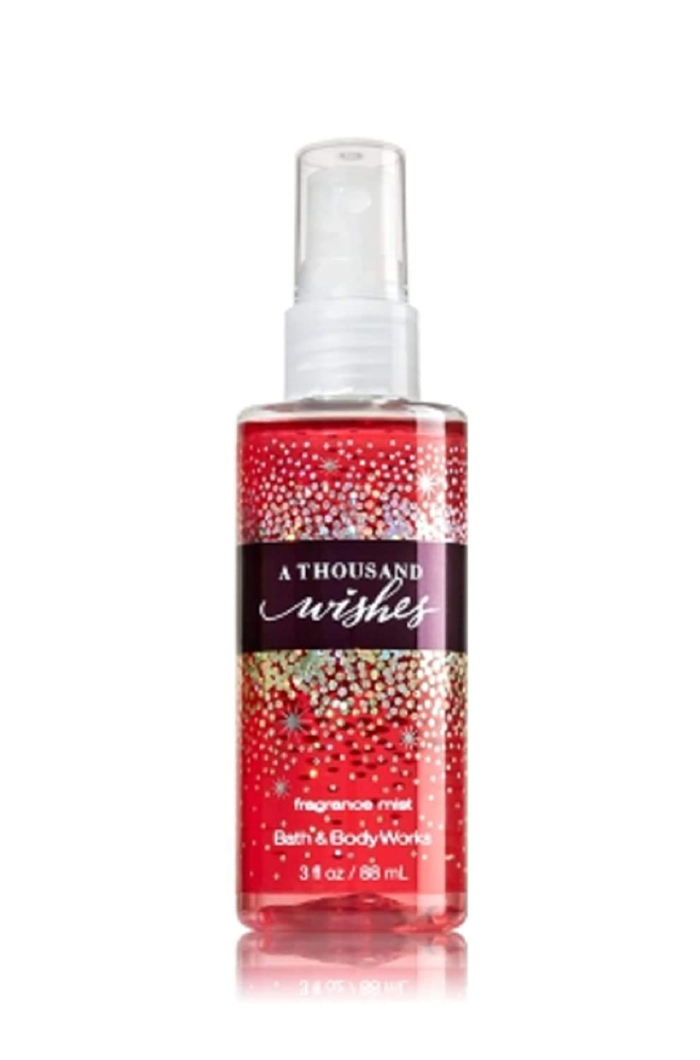 Bath & Body Works A Thousand Wishes Mini Fragrance Mist 3 oz - Travel-Sized Body Spray for Women, Sweet Berry & Sparkling Champagne Scent - Perfect for Purse, Gym Bag & On-The-Go Freshness