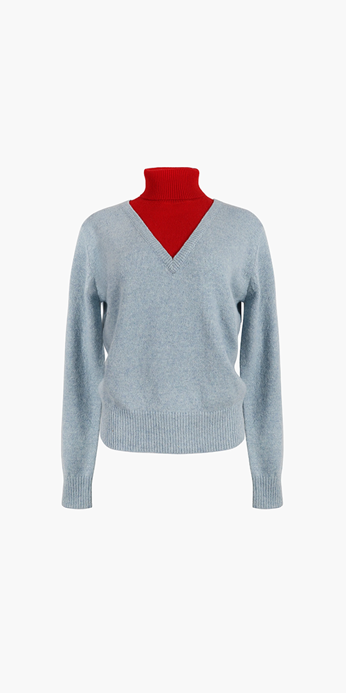 Premium Soft Bamboo Sweater for Women - Light Blue Cozy Knit Pullover | Perfect for Casual Wear, Office Outfits & Fall Layering