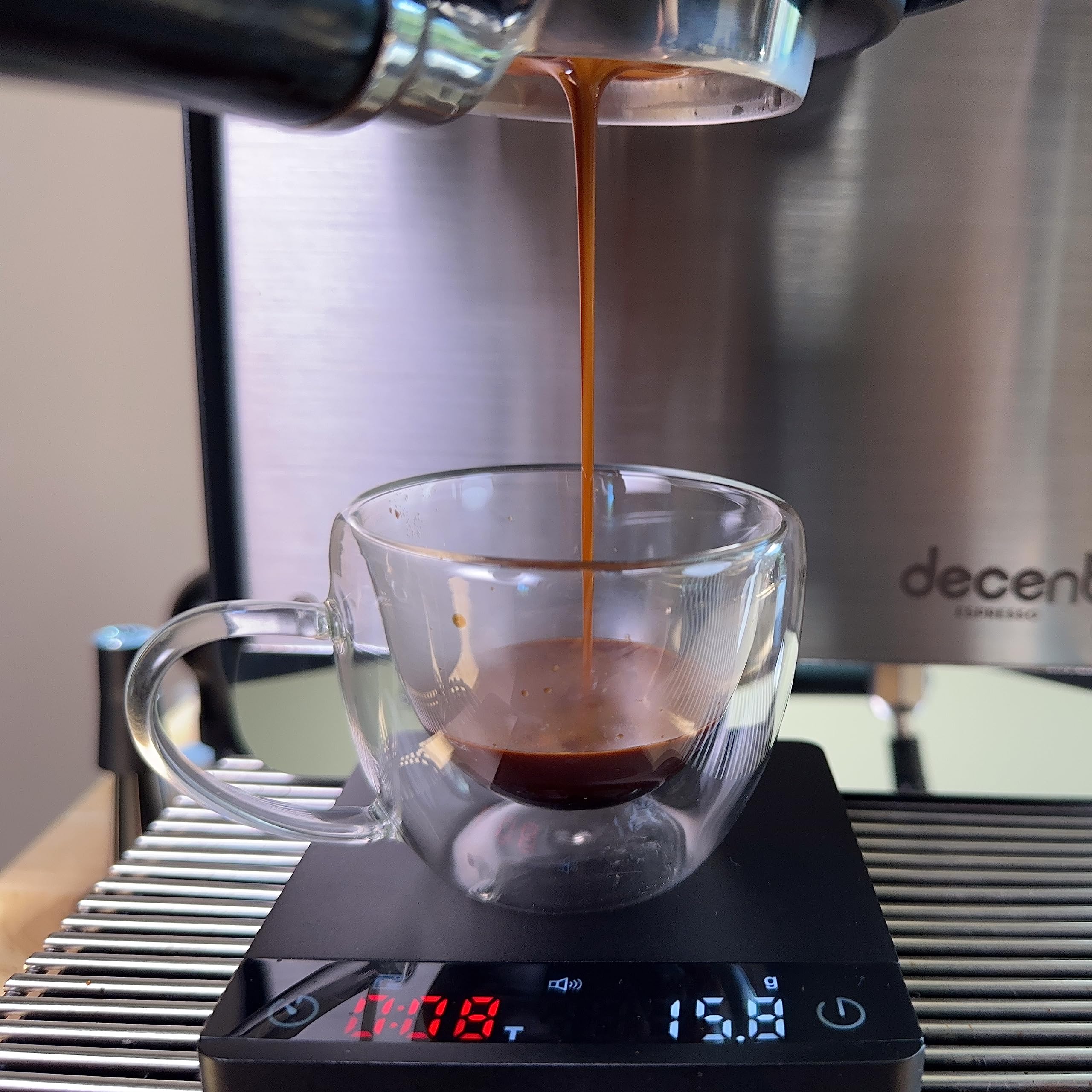 Premium Nano Pro Coffee Scale with Timer - Digital Espresso Scale with Auto Tare Function, Aluminum Alloy Body & Touch Sensor - Includes Silicone Cover (Black) - Perfect for Home Baristas, Coffee Shops & Professional Brewing