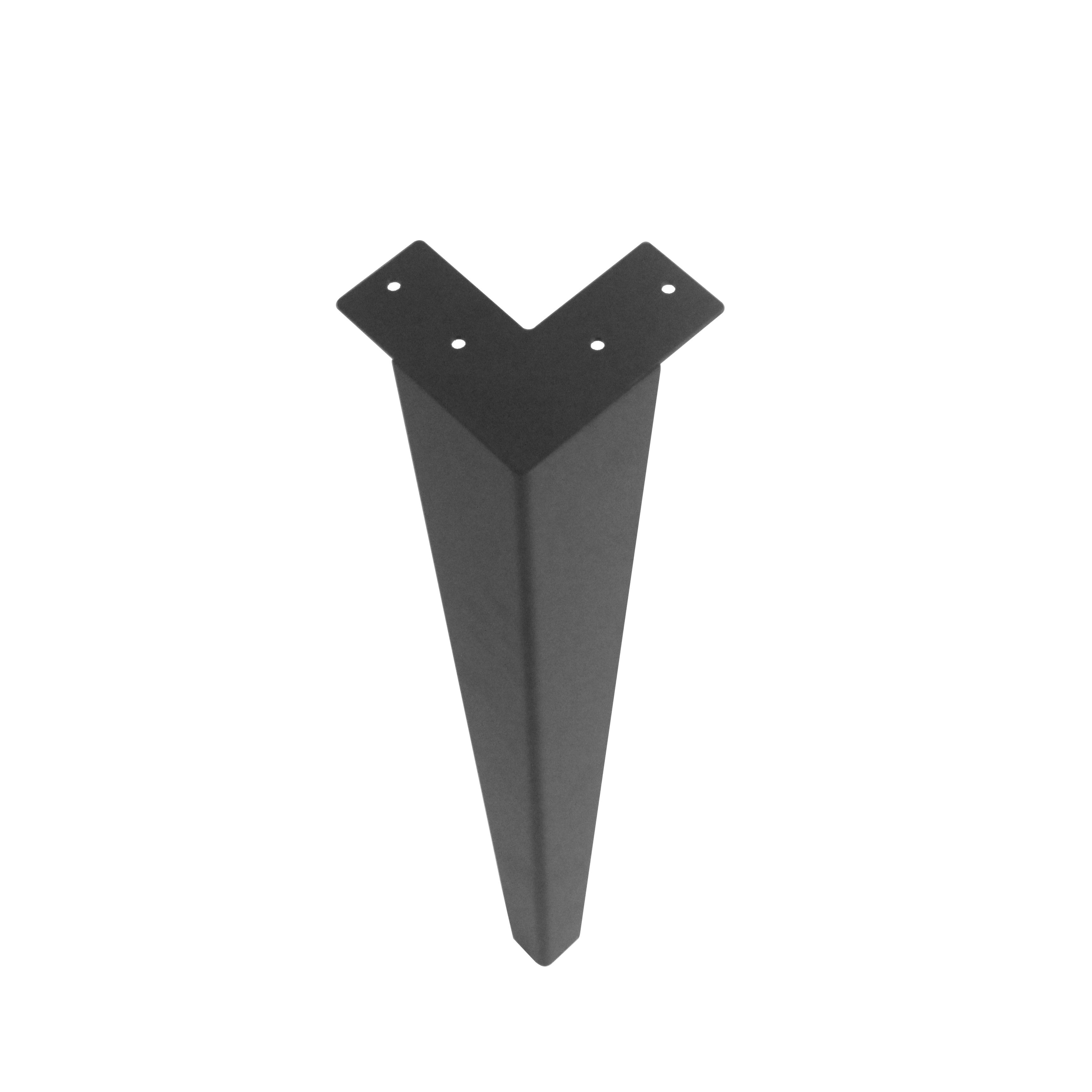 G800412 41cm Black Powder Coated Cone Coffee Table Legs Set of 4 - Modern Furniture Legs for DIY Coffee Table, Side Table, and End Table Projects