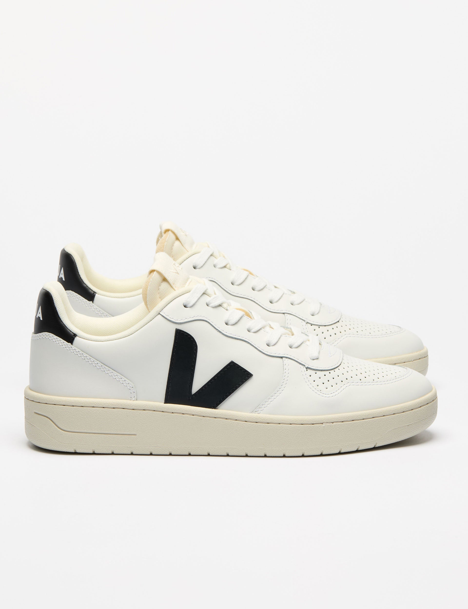 Premium V10 Genuine Leather Shoes - White & Black Color Options for Men & Women | Perfect for Casual Wear, Office, and Outdoor Activities
