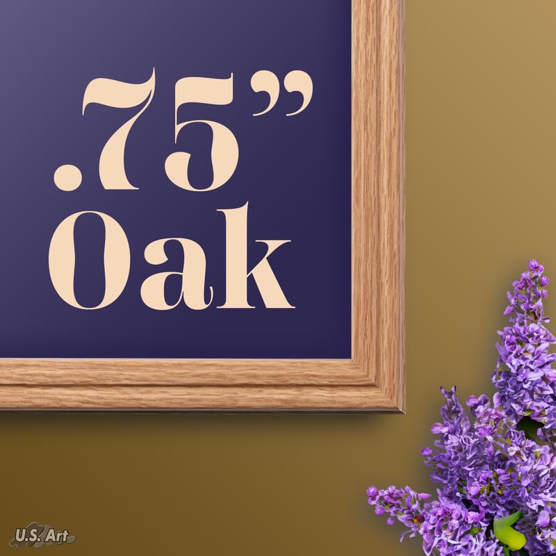 9x12 Inch Natural Oak Wood Picture Frame - 0.75 Inch Thick Solid Wood Poster Frame for Wall Art, Home Decor, Certificates, Puzzles & Documents - Perfect for Living Room, Office & Gift Giving