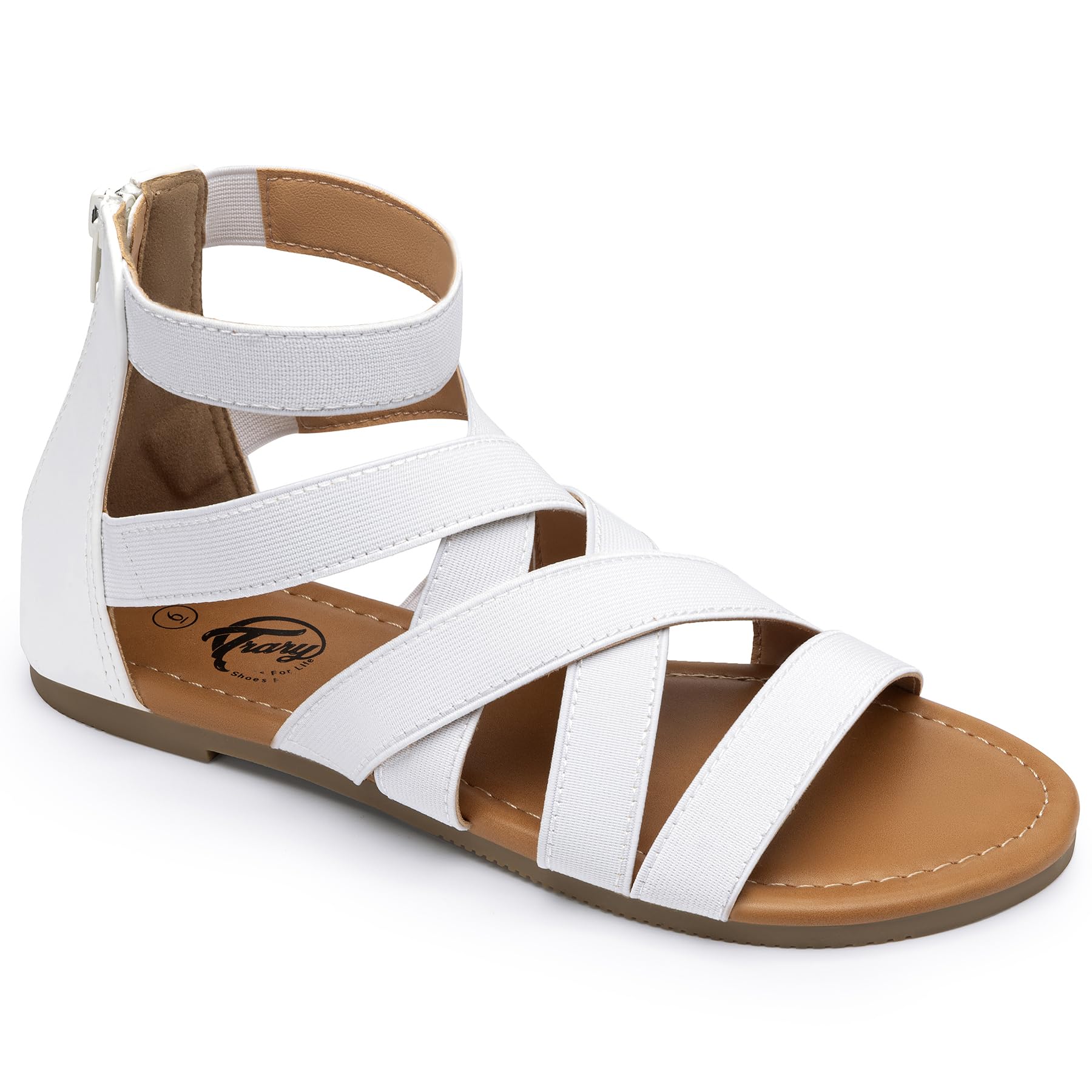 Women's Gladiator Sandals - Comfortable Flat Dressy Summer Beach Sandals for Wide Feet | Perfect for Outdoor, Vacation, and Casual Wear