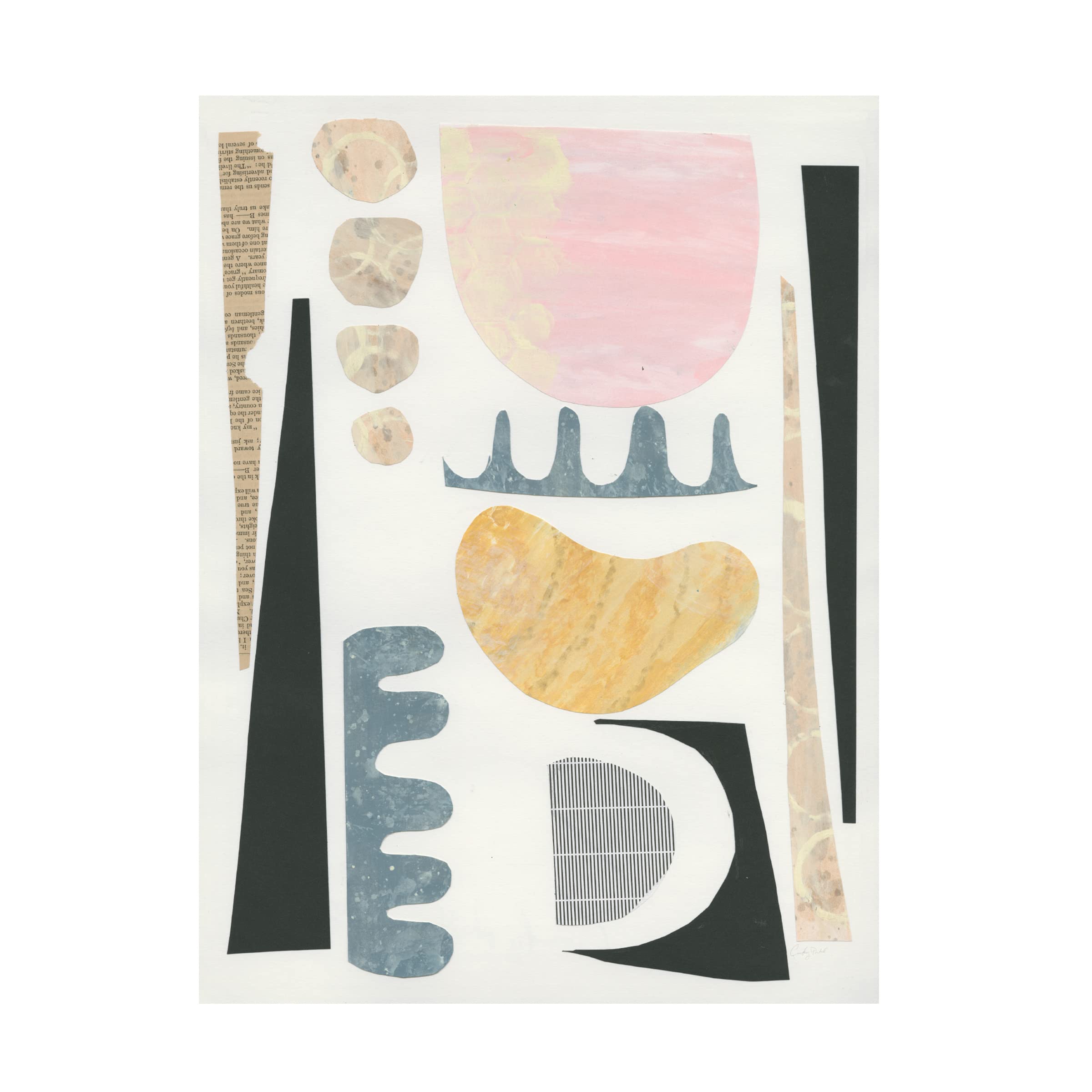 Courtney Prahl 'Mixed Shapes VI' Abstract Canvas Wall Art - Modern Home Decor for Living Room, Bedroom & Office