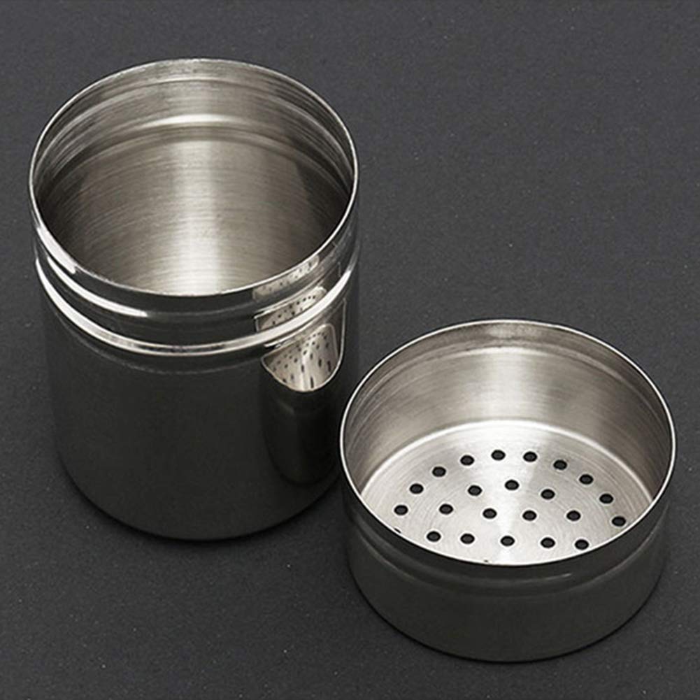 Premium Stainless Steel Salt and Pepper Shaker Set - 2 Pack Reusable Spice Dispenser Bottles with Adjustable Holes for Kitchen, Camping, Picnic & Travel - Durable Condiment Containers for Home & Outdoor Use