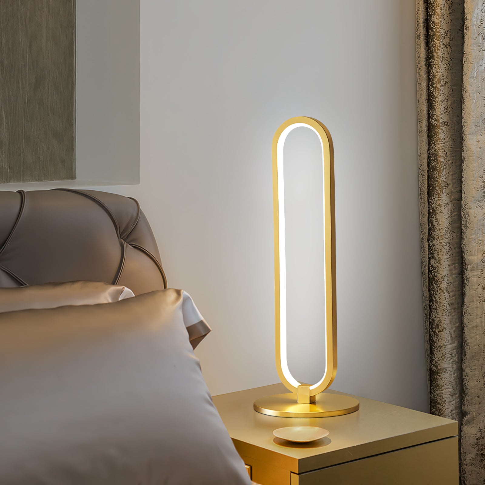Modern Scoop Table Lamp - Adjustable LED Desk Light for Home Office, Bedroom & Living Room - Soft Warm White Light for Reading, Working & Relaxing