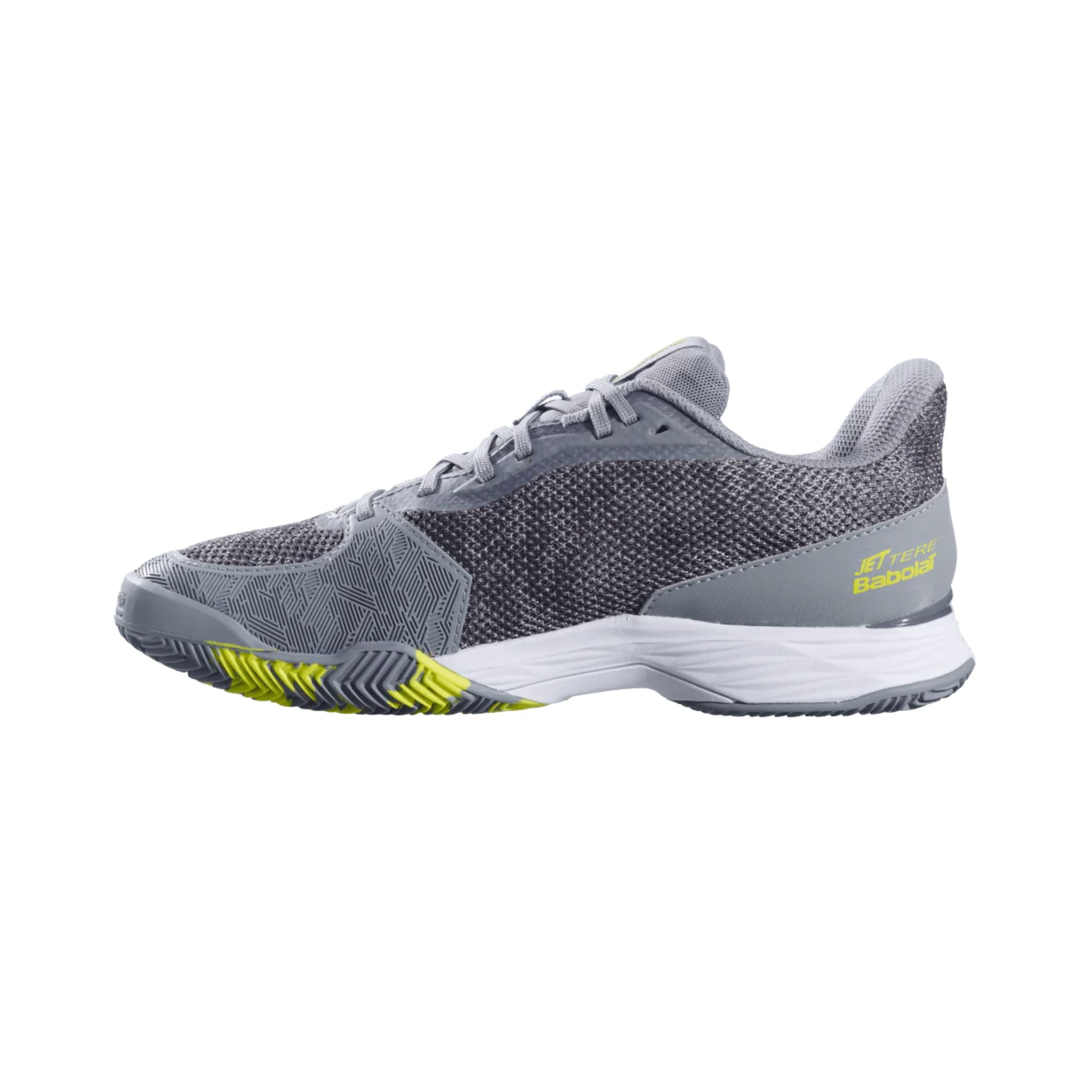 Babolat Jet Tere Clay Men's Tennis Shoes - Grey/Aero - Lightweight & Durable for Clay Court Performance | Perfect for Competitive Matches & Training Sessions