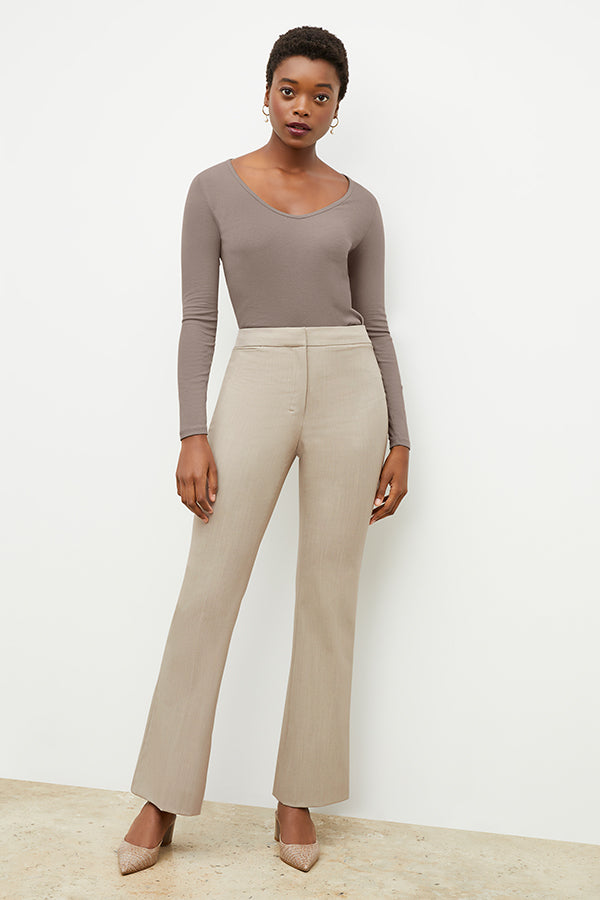 Horton Pant - Washable Wool Twill Pants for Men & Women | Natural Melange Color | Comfortable Office Wear & Casual Outfits