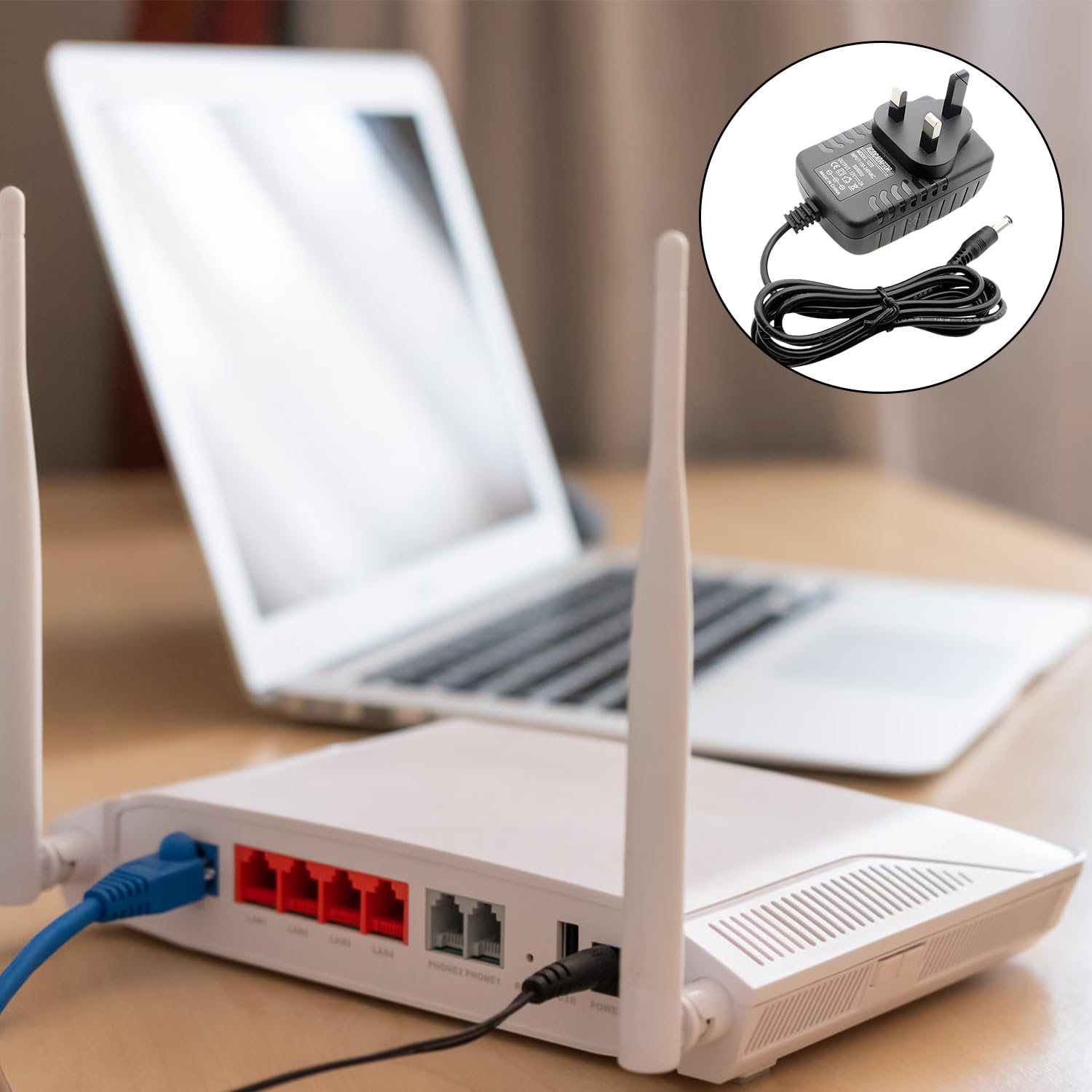 12V 3A Power Adapter, AC 100-240V to DC 12V Power Supply with UK Plug, Universal 5.5mm x 2.1mm Jack - Compatible with LED Strip Lights, CCTV Cameras, ADSL Routers, Security Systems - Ideal for Home, Office & DIY Electronics Projects