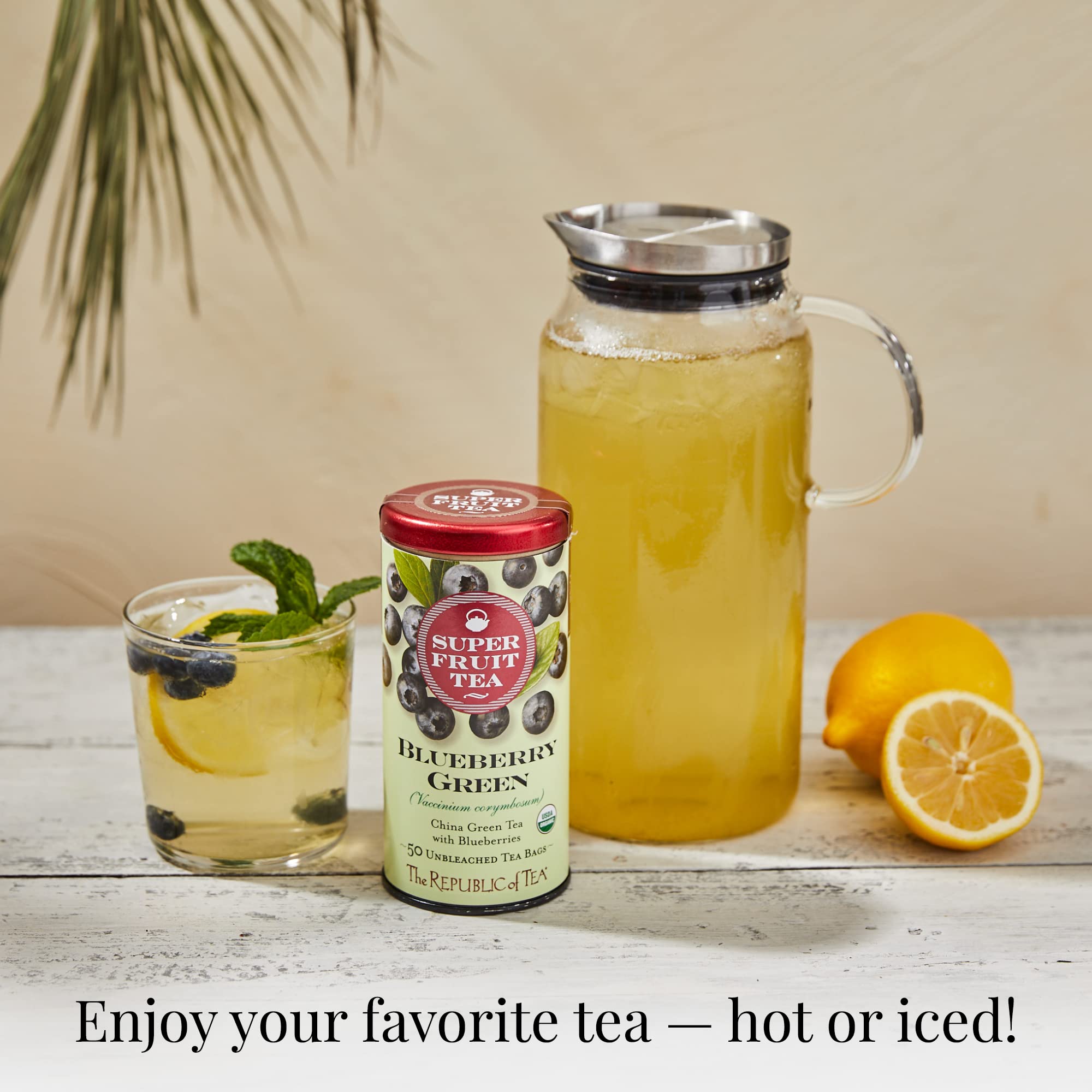 The Republic Of Tea Blueberry Green Superfruit Tea - 250 Tea Bags Bulk Pack | Antioxidant-Rich Superfood Blend for Energy & Wellness | Perfect for Morning Boost, Afternoon Refreshment & Relaxation