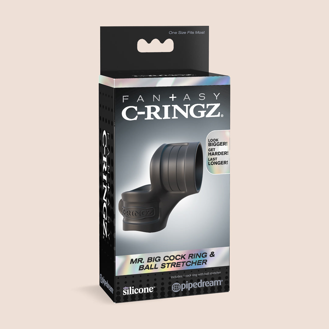 Fantasy C Ringz Mr. Big C—ck Ring and Ball Stretcher | Silicone Cock Ring for Men | Enhances Pleasure & Blood Flow | Perfect for Couples Play & Solo Masturbation
