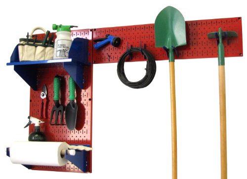 Red Pegboard Blue Accessories