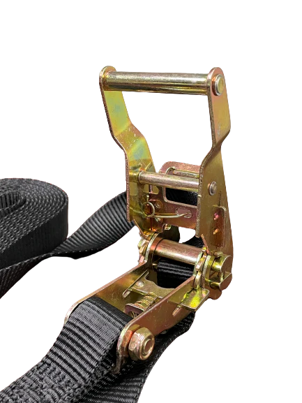 1 x 16' Heavy Duty Ratchet Strap with Wire Hook - Secure Cargo, Motorcycle, ATV & Truck Loads for Safe Transport