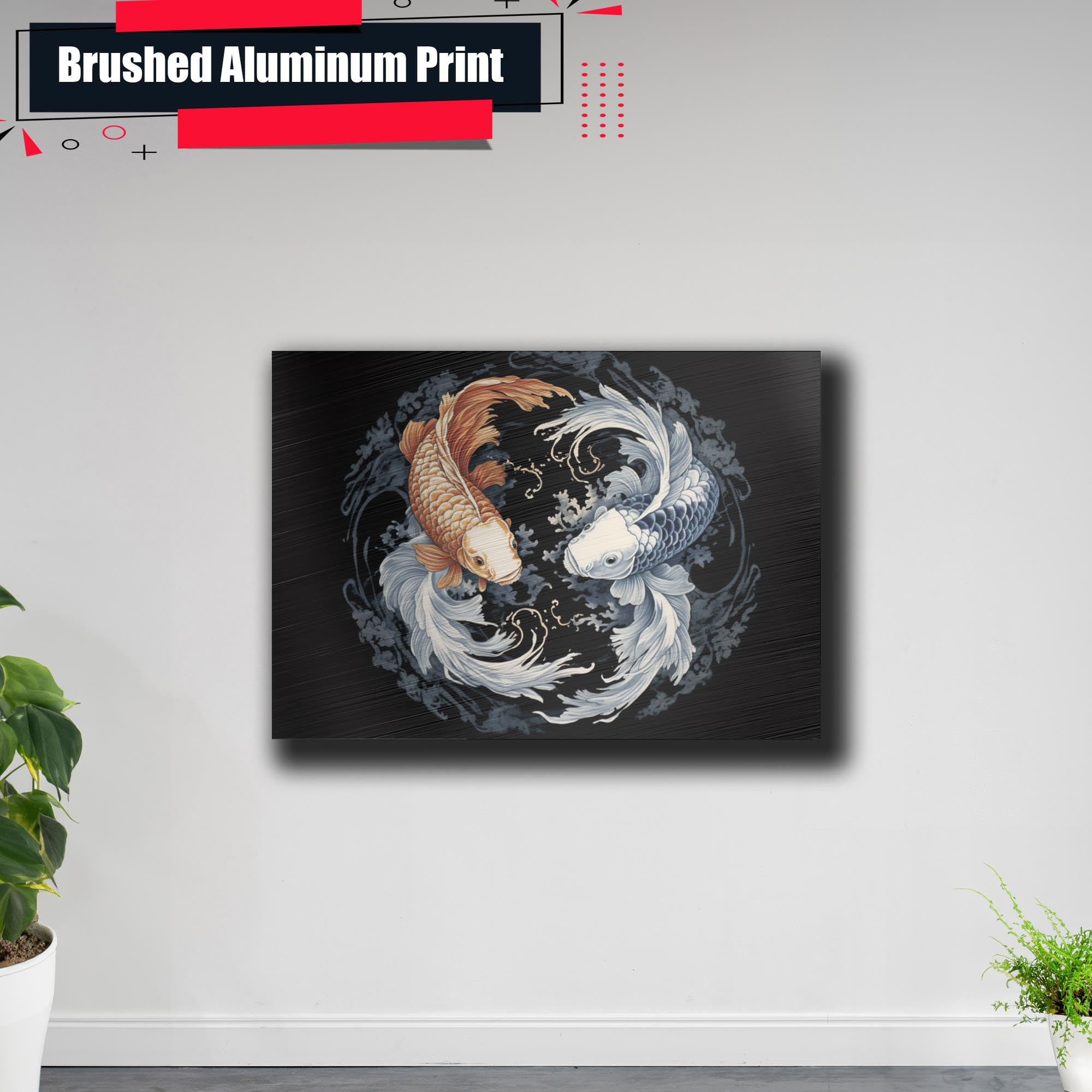 Japanese Koi Fish Art Print - Zen Wall Decor for Home & Office - Koi Pond Poster, Modern Japanese Print, Fish Wall Art - Perfect for Living Room, Bedroom, or Office Decoration