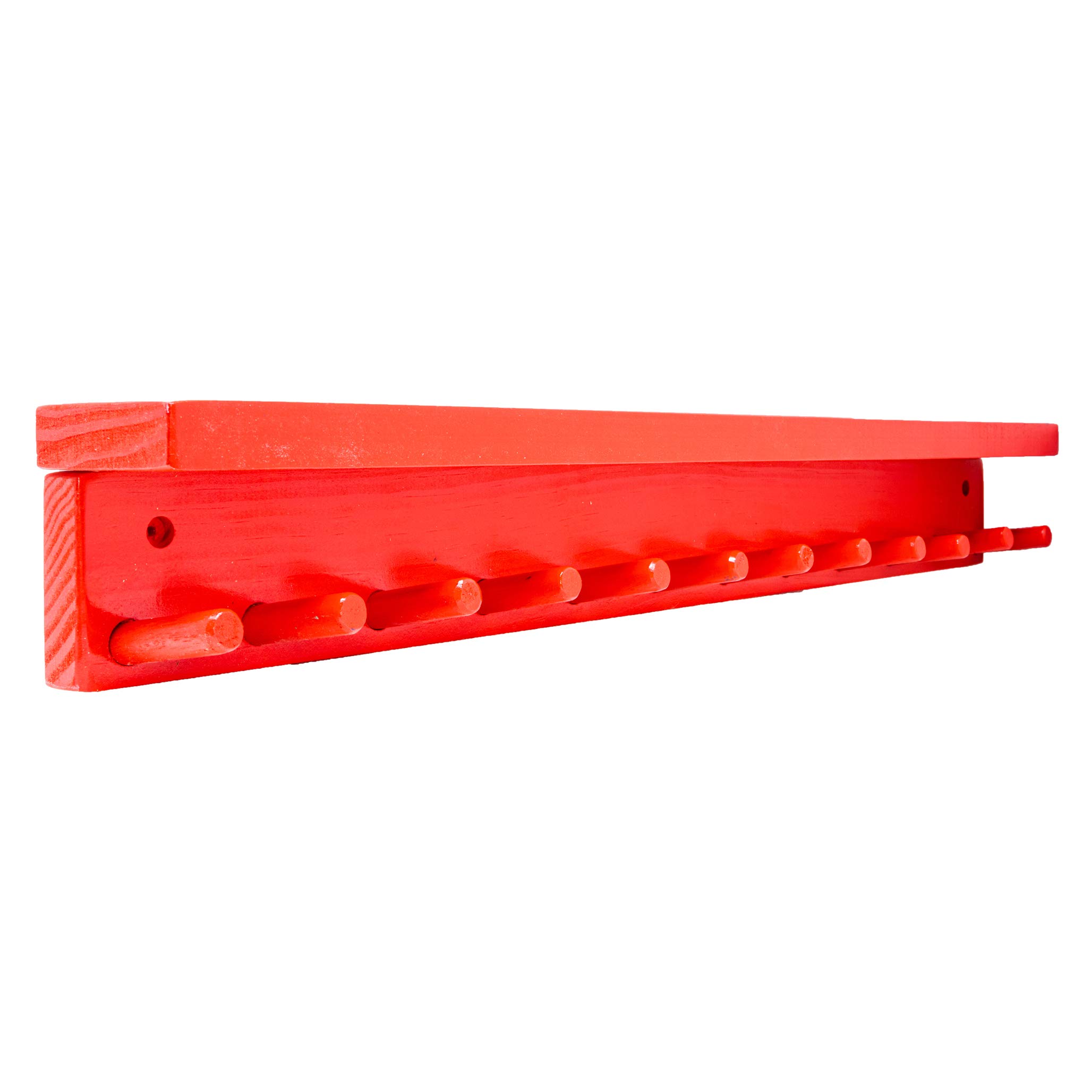 Heavy Duty Wall Mount Baseball Bat Rack - Holds 11 Bats & 6 Balls with Trophy Display - Perfect for Baseball/Softball Equipment Storage & Organization in Home, Garage or Clubhouse