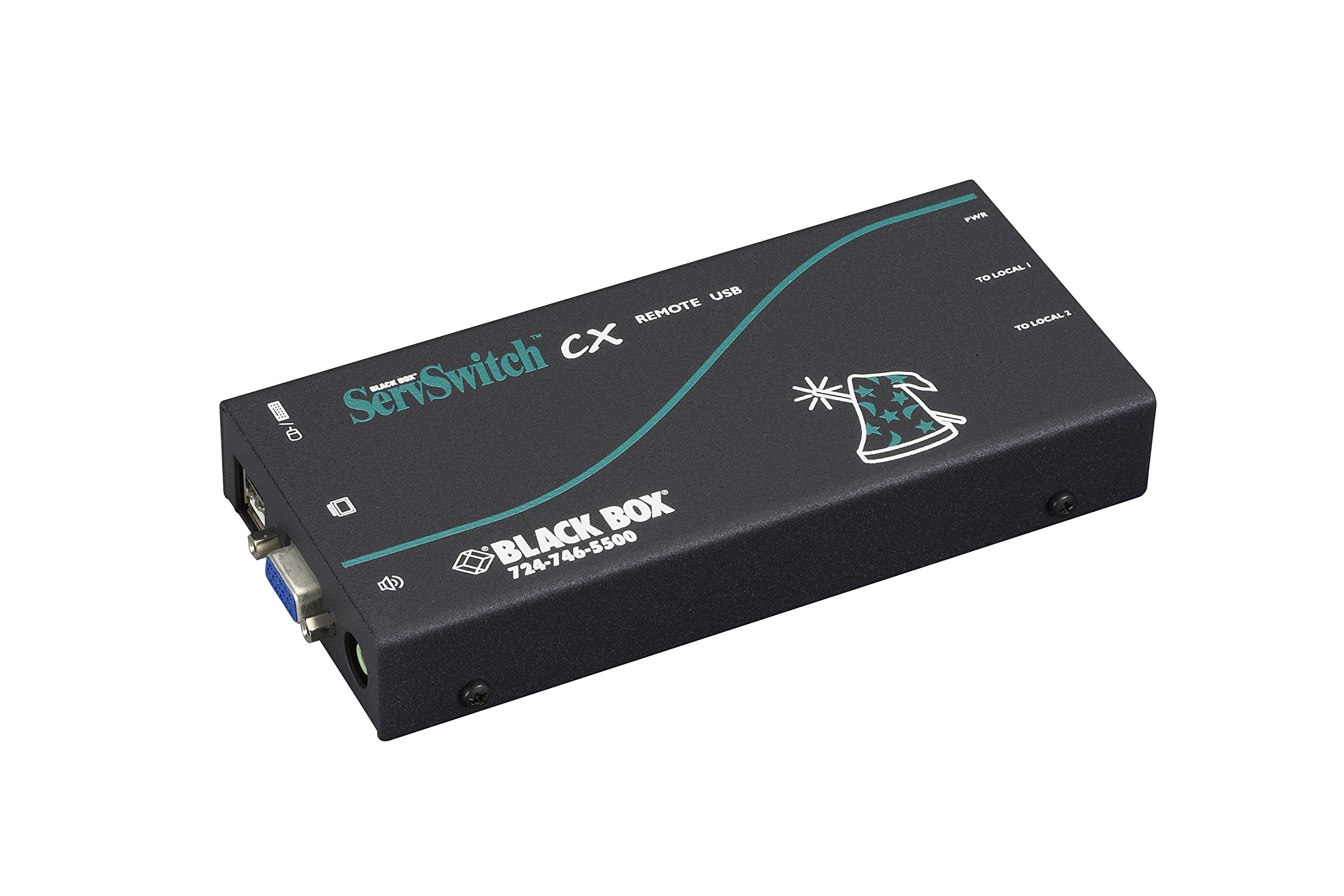 Black Box Remote Unit VGA USB with Audio for KVM Switch Console | Extend Your Workstation Setup | Perfect for IT Professionals, Data Centers & Multi-Computer Management