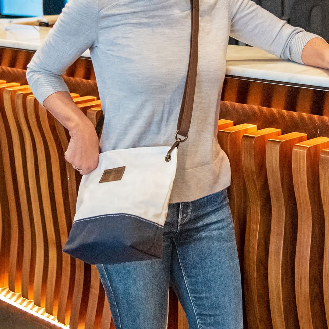 Sea Bags Recycled Sailcloth Chebeague Crossbody Purse - Eco-Friendly Women's Shoulder Bag for Travel, Work & Daily Use