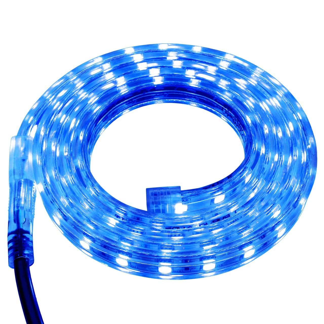 Blue LED Strip Light - 120V High Output SMD 3528 - 31.16ft Custom Cuttable - Perfect for Home Decoration, Under Cabinet Lighting, and Party Ambiance
