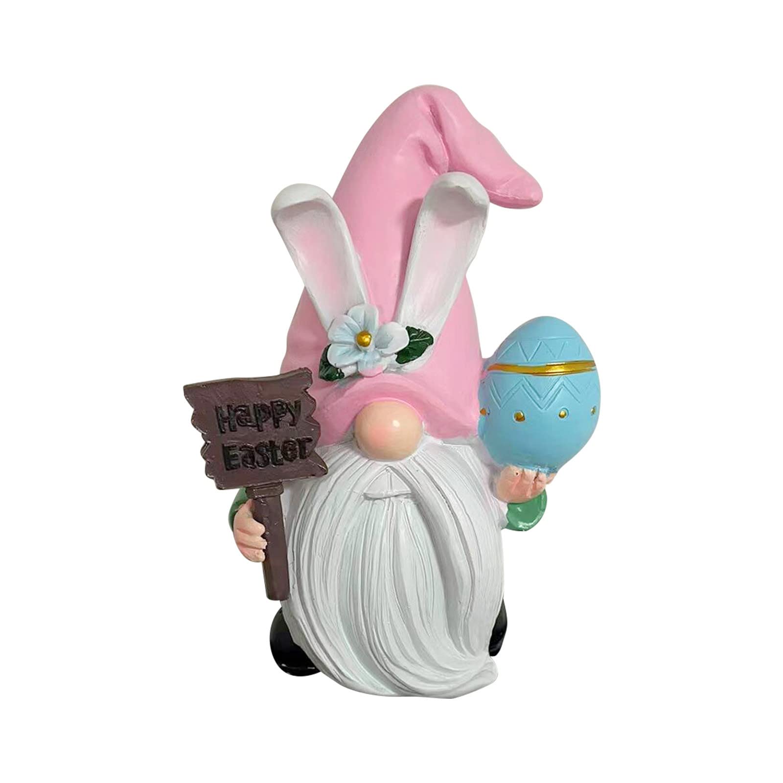 Easter Gnomes Decor - Resin Easter Bunny Doll for Home Table Decorations, Holiday Ornaments, Easter Gifts - Perfect for Easter Party, Spring Home Decor & Gift Giving
