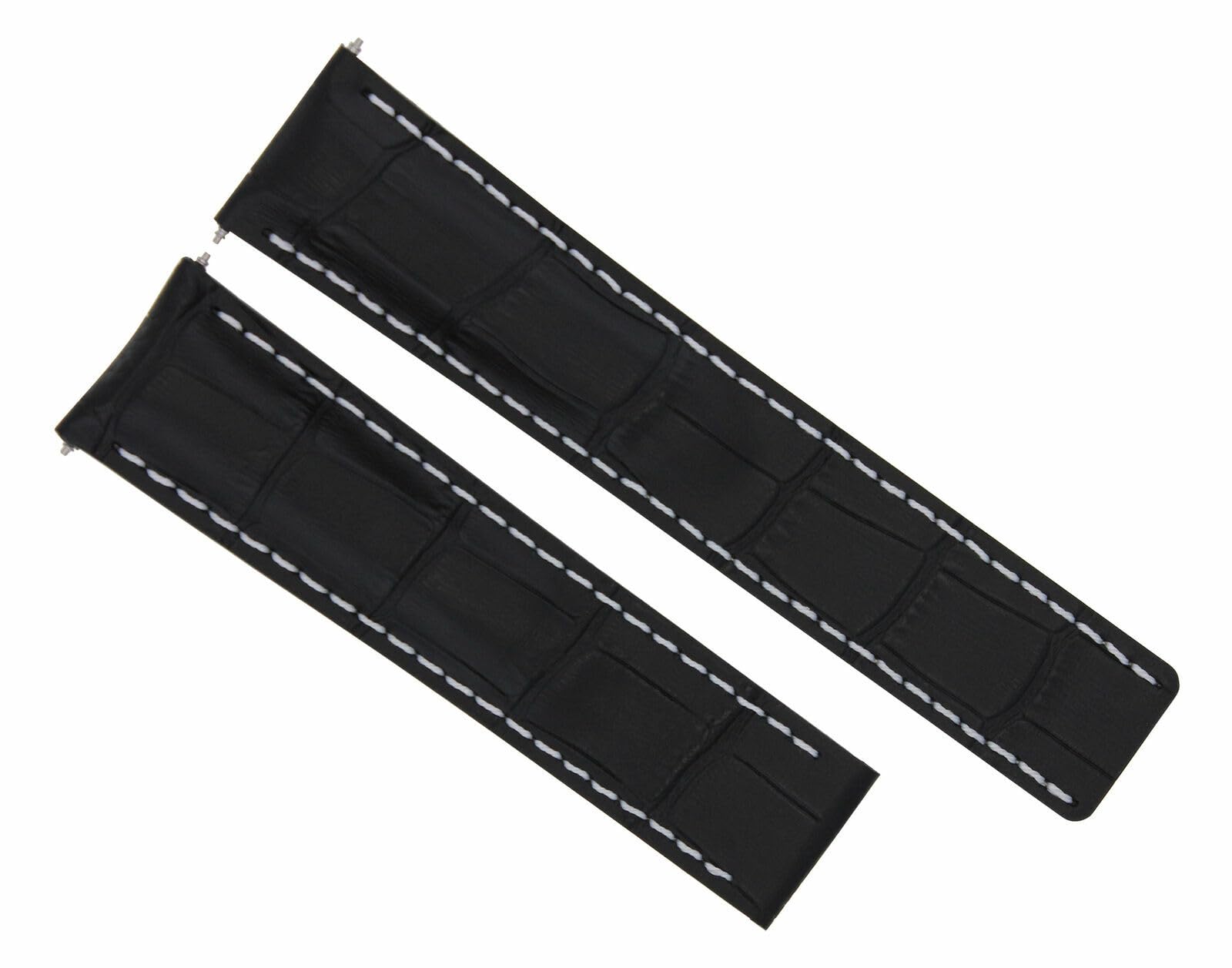 22-24mm Genuine Leather Watch Band Strap Replacement for Breitling Navitimer, Pilot, Superocean & Bentley Colt - Premium Calfskin Watch Strap for Men, Durable & Comfortable Dress Watch Accessory (Business, Casual & Formal Occasions)