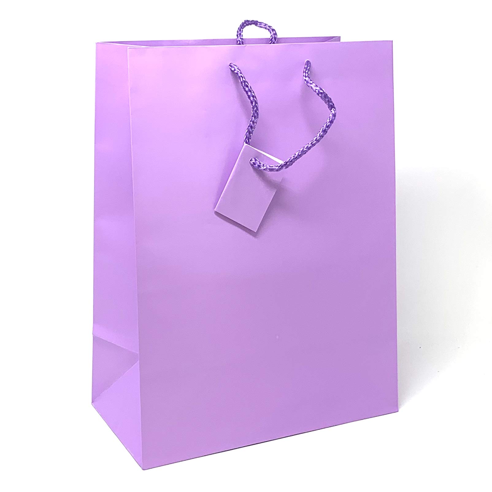 Allgala 12 Pack X-Large Lavender Gift Bags with Handles 17x12x4 Inch - Perfect for Birthday, Wedding, Party, Baby Shower, Christmas & Holiday Gift Wrapping - Elegant Party Favors & Celebration Supplies
