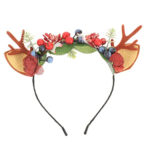 Bestoyard Glitter Reindeer Antler Headband - Christmas Hair Accessories, Holiday Party Headpiece, Nativity Costume Decor for Women & Kids (Perfect for Halloween, Cosplay, Christmas Photos)