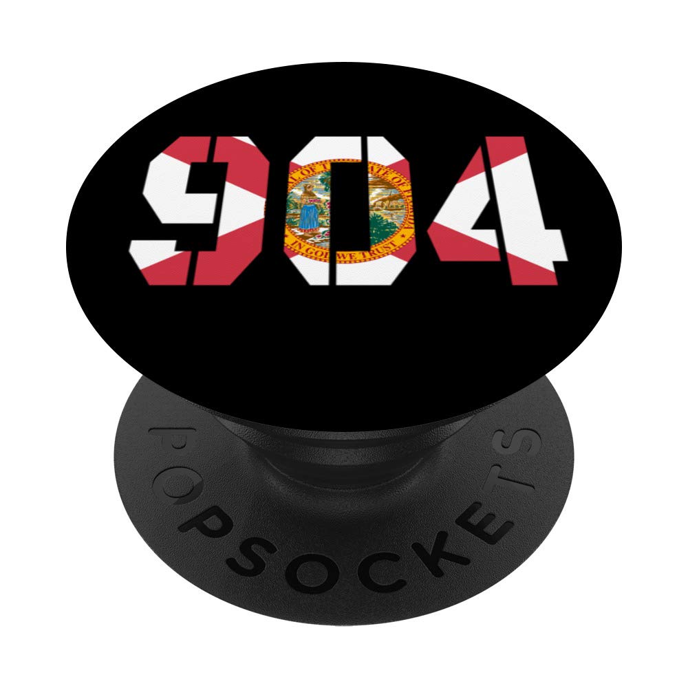 904 Duval Jacksonville Florida Flag Lovers Design - Swappable PopSockets PopGrip for Phones & Tablets | Perfect for Travel, Home Decor & Phone Protection