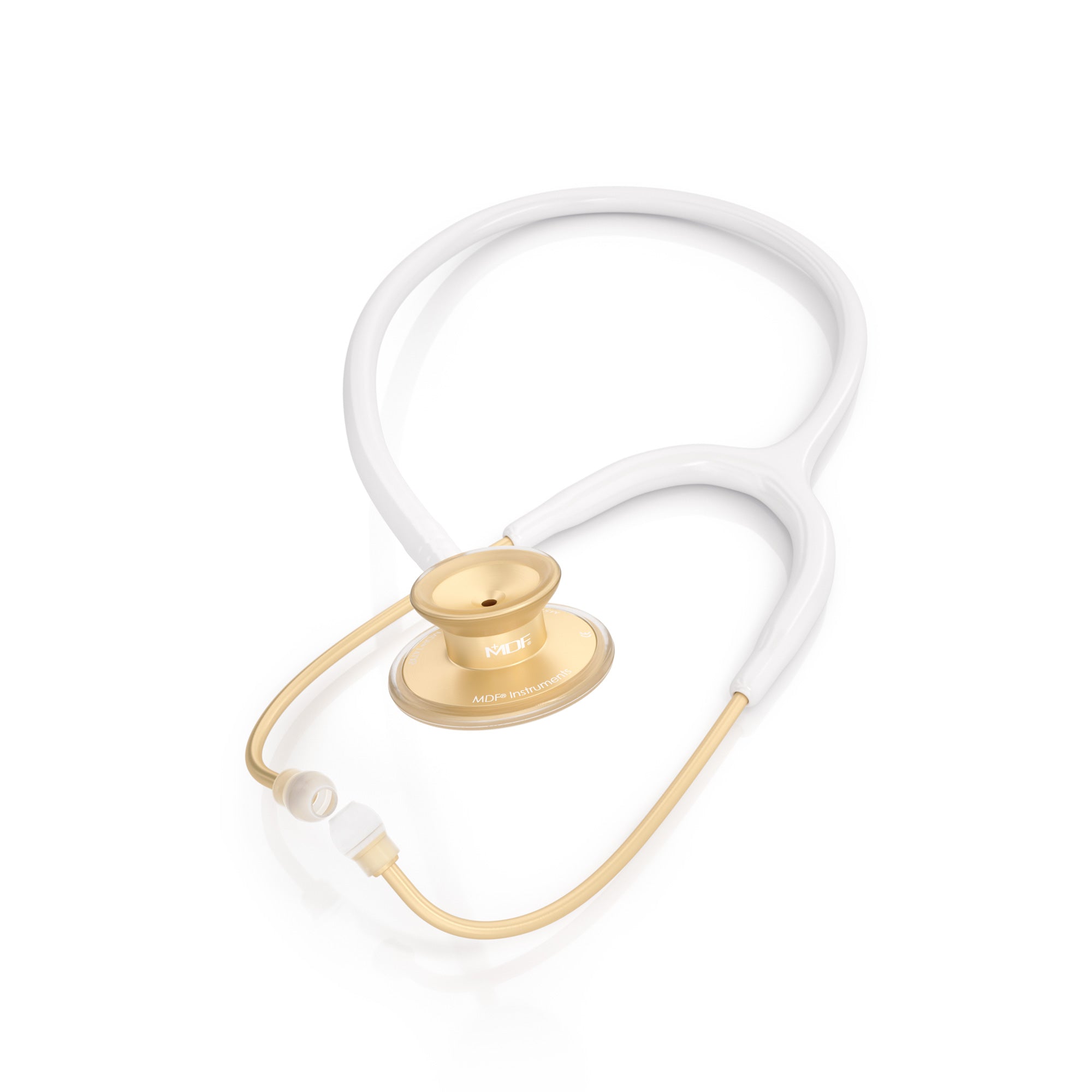 Premium Acoustica® Stethoscope - White & Gold Finish | Ideal for Medical Professionals, Nursing Students & Healthcare Workers | Perfect for Clinical Use, Patient Exams & Emergency Situations