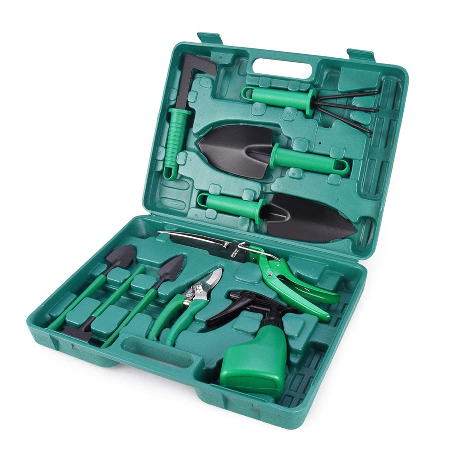 10-Piece Stainless Steel Heavy Duty Garden Tool Set with Organizer Case - Durable Gardening Tools for Planting, Weeding & Landscaping (Perfect for Home Gardens, Flower Beds & Outdoor Projects)