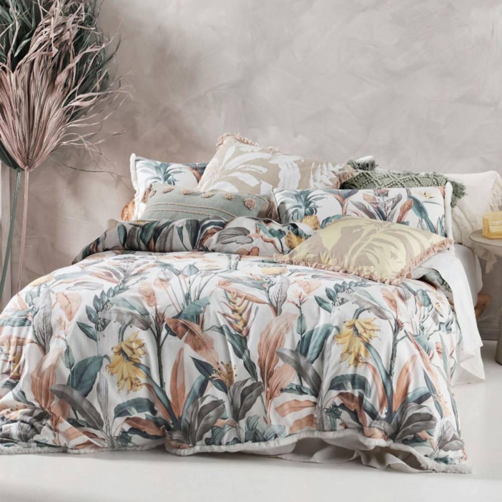 Linen House Teal Quilt Cover Set - Soft Luxury Bedding for Master Bedroom & Guest Room - Perfect for Cozy Nights & Stylish Home Decor