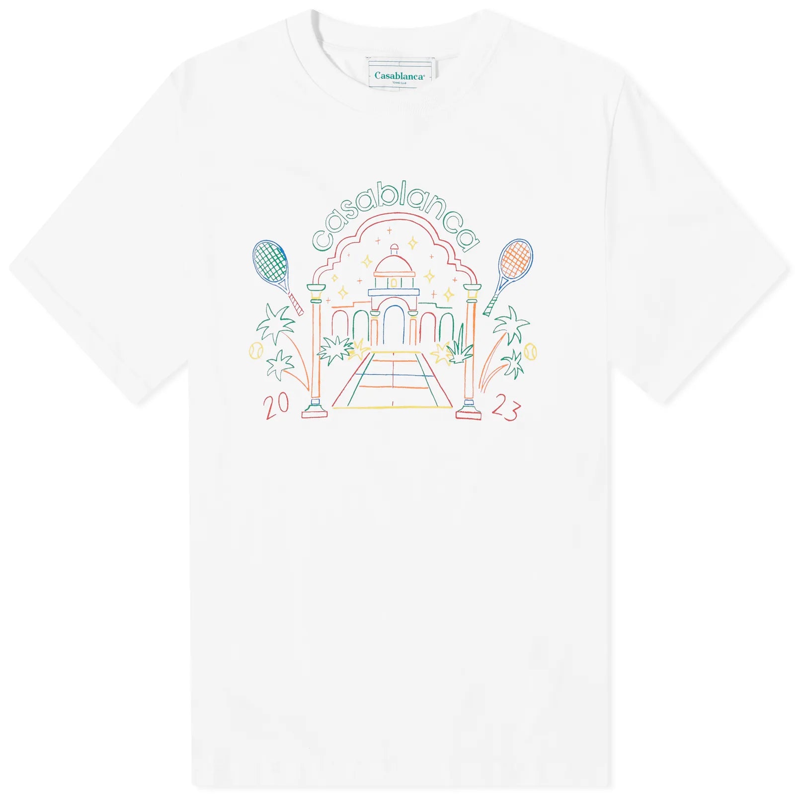 Casablanca White Logo T-Shirt for Men & Women | Premium Cotton Crewneck Tee | Streetwear & Casual Everyday Wear