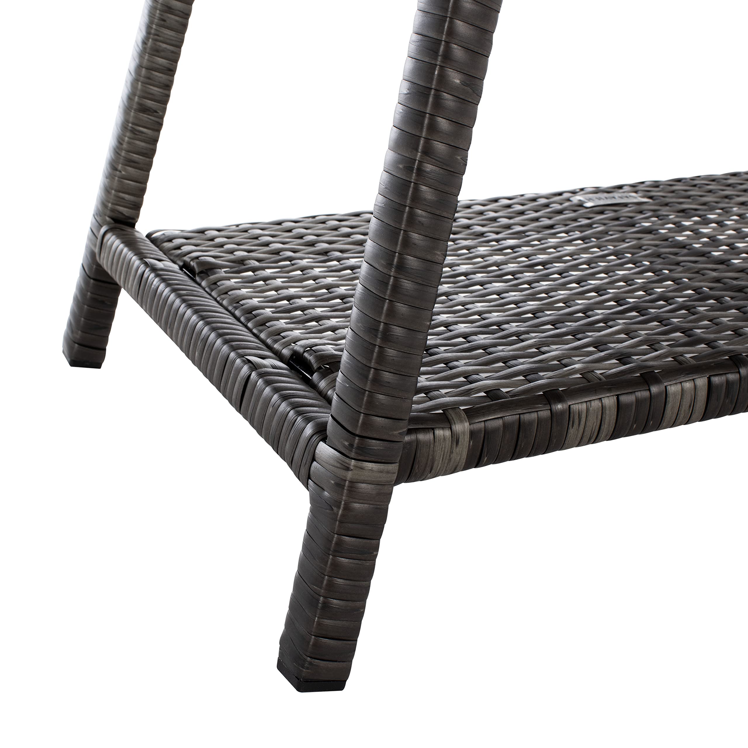 SAFAVIEH Outdoor Collection Aboka Grey Brown/White 4-Piece Patio Cushion Set - Water-Resistant Conversation Furniture Cushions for Garden, Deck, Poolside & Backyard Relaxation (PAT7505C)