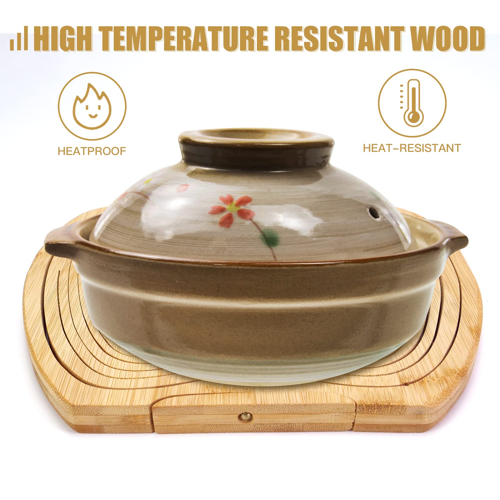 MYOSOTIS Foldable Bamboo Fruit Basket - Reusable Veggie Basket & Dried Fruit Bowl Holder - Perfect for Kitchen Storage, Holiday Decorations, Christmas Party & Mom Gifts (Apple Design)