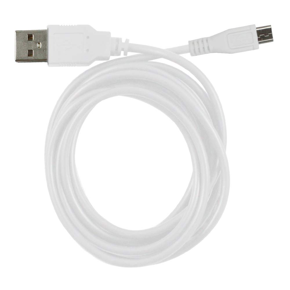 WalR 6ft White Micro USB Charger Cable for LG Phoenix 1/2/3/4/Phoenix Plus/Premier Pro/LTE Zone 4 - Fast Charging & Data Sync - Perfect for Home, Office & Travel