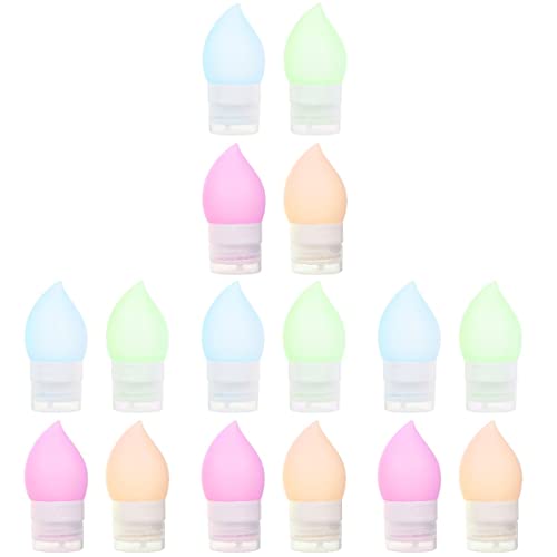 GLEAVI 16-Piece Refillable Silicone Travel Bottle Set - Leakproof Squeezable Tubes for Shampoo, Lotion & Toiletries | Perfect for Air Travel, Gym & Vacation Toiletry Organization