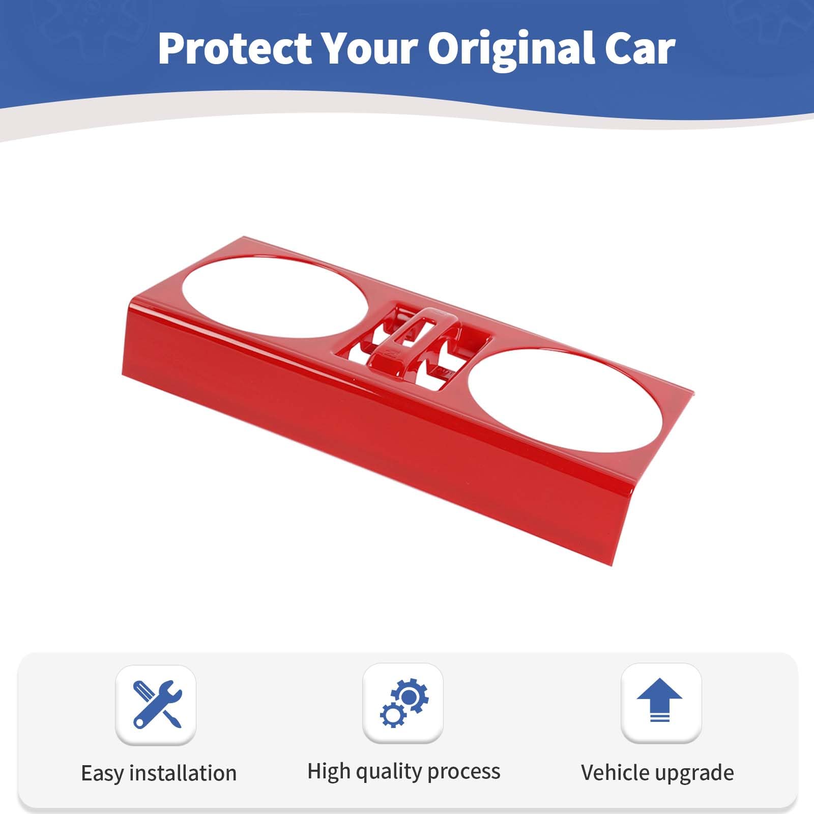 Jeep Wrangler JK JKU 2007-2010 Dashboard Center Control Window Switch Panel Trim Cover - RT-TCZ Red Interior Accessories for 4 Door Models | Perfect for Off-Roading & Interior Upgrades