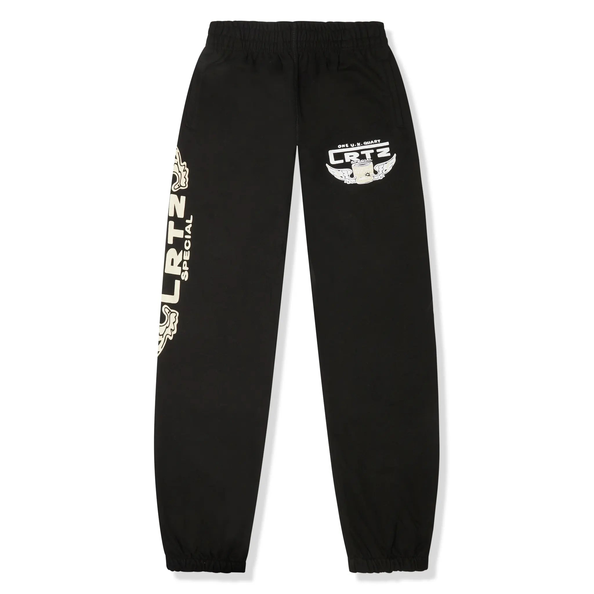 Corteiz Gasolina Black Sweatpants for Men - Comfortable Joggers with Drawstring Waist - Perfect for Gym, Lounge & Streetwear Fashion